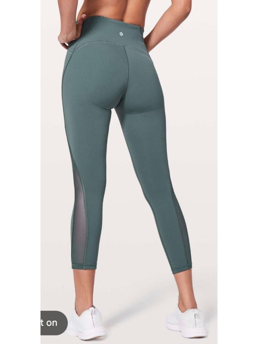 Lululemon Train Times Leggings Womens 8 Green Inseam 25 Workout Gym Pilates Run
